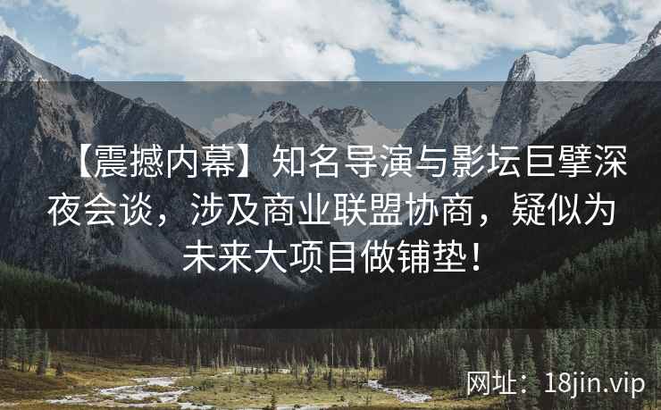 【震撼内幕】知名导演与影坛巨擘深夜会谈，涉及商业联盟协商，疑似为未来大项目做铺垫！